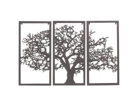 Triptyque Arbre de vie Métal Baobab