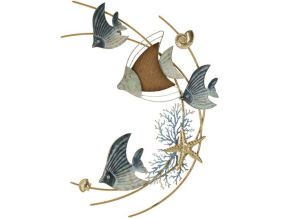 Décoration murale en métal et mdf Dory 61 x 5 x 86 cm