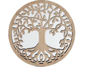 Décoration murale avec miroir Arbre de vie 35 cm