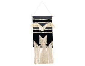 Décoration à suspendre en coton avec frange