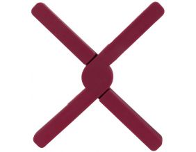 Dessous de plat pliable en silicone coloré (Bordeaux)