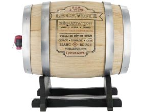 Distributeur de vin tonneau 5 litres Bistrot (Gris)