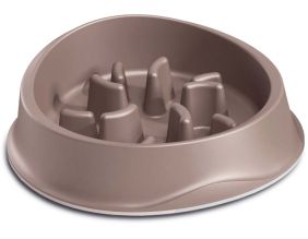 Ecuelle antidérapante Slow feeder 1 litre (Taupe)