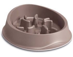 Ecuelle antidérapante Slow feeder 0.5 litres (Taupe)