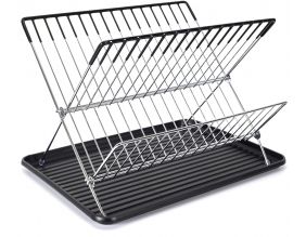 Egouttoir à vaisselle pliant en inox avec support