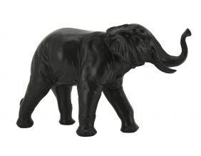 Statuette éléphant en résine noire