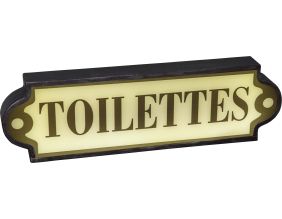 Enseigne lumineuse Toilettes 43 cm