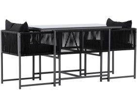Ensemble de balcon 2 chaises et une table Noto