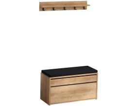 Ensemble banc meuble à chaussures avec étagère Boby