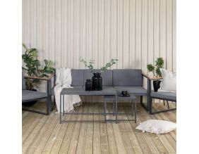 Ensemble canapé fauteuils et table basse de jardin Dakar