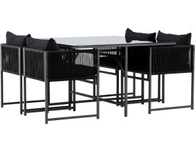 Ensemble 4 chaises et table de jardin Noto