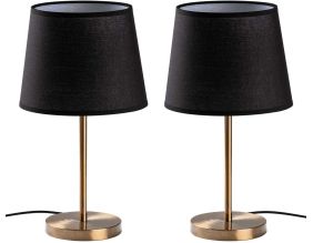Ensemble de 2 lampes à poser Abajur (Doré et noir)