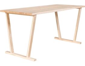 Ensemble pieds de table modulable en pin massif et plateau Bok