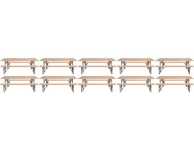 Ensemble table et banc de jardin Brasseur (Lot de 10)