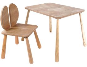 Ensemble table et chaise enfant en aggloméré Bizzy (Modèle 6)