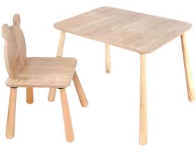 Ensemble table et chaise enfant en aggloméré Bizzy (Modèle 5)