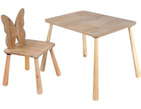 Ensemble table et chaise enfant en aggloméré Bizzy (Modèle 4)