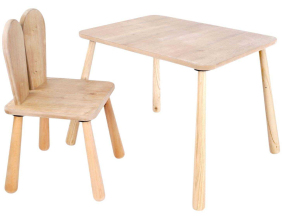 Ensemble table et chaise enfant en aggloméré Bizzy (Modèle 1)