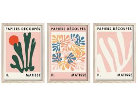 Ensemble de 3 tableaux décoratifs (Fleurs)