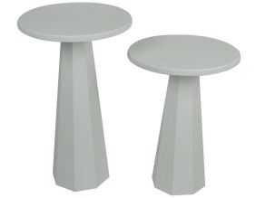 Ensemble de 2 tables d'appoint Lilyum (Blanc)