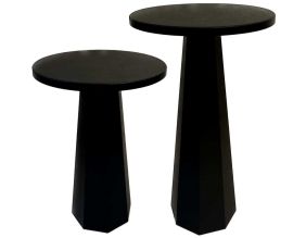 Ensemble de 2 tables d'appoint Lilyum (Noir)