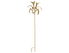 Eolienne en métal laqué ocre antique