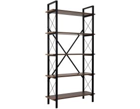 Etagère en aggloméré et métal Elysian (Noyer, Noir)