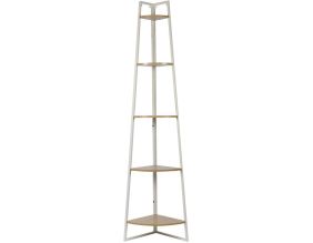 Etagère d'angle 5 niveaux en bois et métal