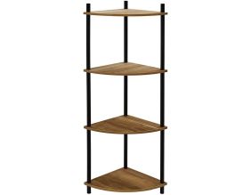 Etagère d'angle 4 niveaux en mdf imitation acacia