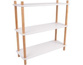 Etagère en bambou 3 plateaux Simplicity (Blanc)