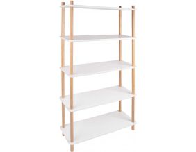 Etagère en bambou 5 plateaux Simplicity (Blanc)