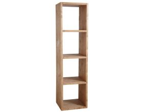 Etagère 4 cases en épicéa ciré miel (4 cases)