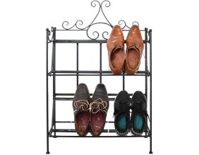 Etagère à chaussures pliante rétro en fer