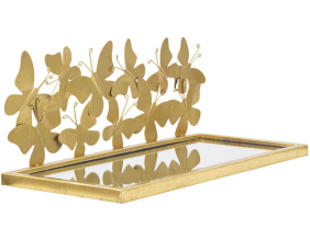 Etagère chevet en métal doré Butterfly 43 x 19.2 x 16.5 cm (Lot de 2)