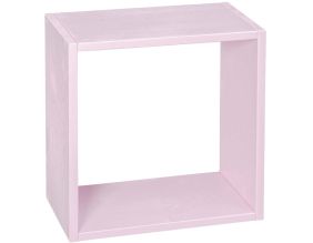 Etagère cube modulable en pin 32 x 32 x 17 cm (Rose)