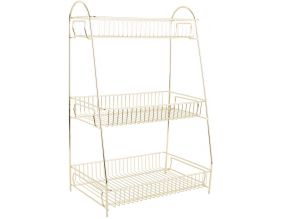 Etagère de cuisine en métal Tidy 30 x 20 x 45 cm (Doré)
