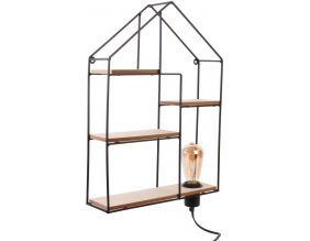 Etagère déco lumineuse 4 niveaux Maison 50 cm
