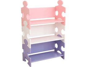 Etagère enfant en bois Puzzle (Pastels)
