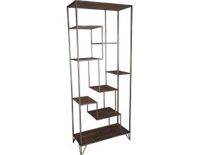 Etagère en fer et bois 72 x 33.5 x 173 cm