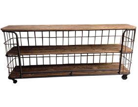 Etagère industrielle sur roulettes 3 plateaux