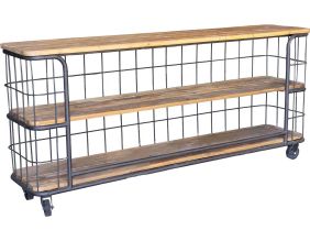 Etagère industrielle sur roulettes 3 plateaux
