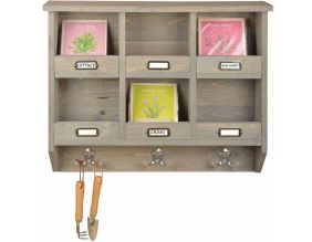 Etagère de jardin murale en pin (6 cases)