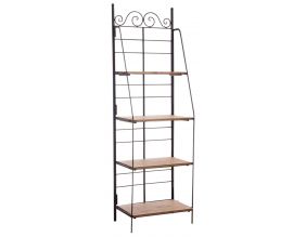 Etagère en métal et bois pliante