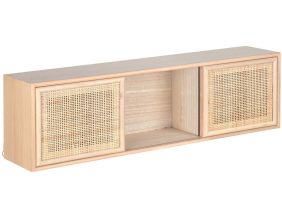Etagère murale en MDF et rotin tressé Roro