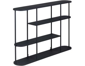 Etagère métal noir design 5 plateaux h180 Grayson