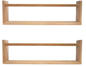 Etagère murale en pin Bly (2 étagères simples)