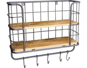 Etagère murale avec porte manteaux (Modèle 1)