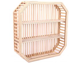 Etagère octogonale en rotin Bali 45 cm