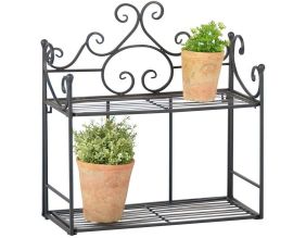 Etagère pliante à plantes Arabesques (Droite 2 niveaux)