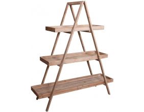 Etagère pliante en bois patiné